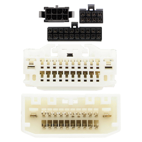 Axxess AXDSPL-CH3 : Amplifier Add-On Interface Adapter & 6ch DSP, connector view.