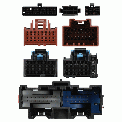 Axxess AXDSPL-GL1 : Amplifier Add-On Interface Adapter & 6ch DSP, connector view.