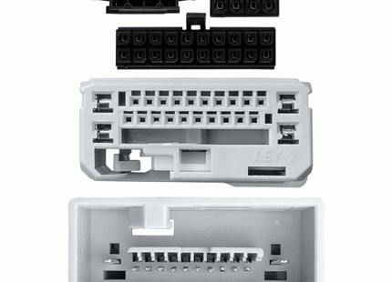 Axxess AXDSPL-HN1 : Amplifier Add-On Interface Adapter & 6ch DSP, connector view.