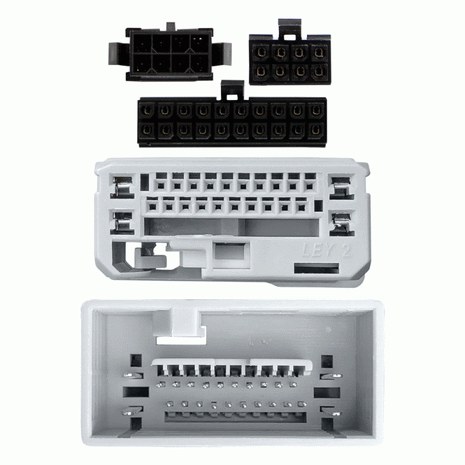 Axxess AXDSPL-HN1 : Amplifier Add-On Interface Adapter & 6ch DSP, connector view.