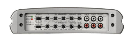 Fusion MS-AM504 : 4Ch. Marine Amplifier, input and settings section.