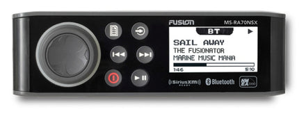 Fusion MS-RA70NSX : DIN 2-Zone Marine Radio, front side.