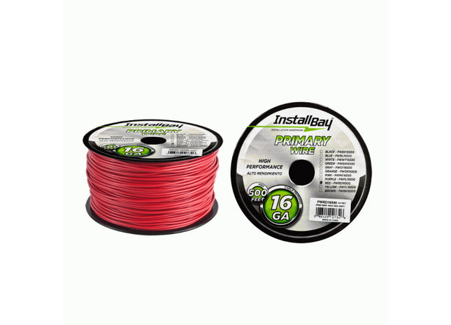 Install-Bay PWRD16500 : 16-AWG Red Power Wire
