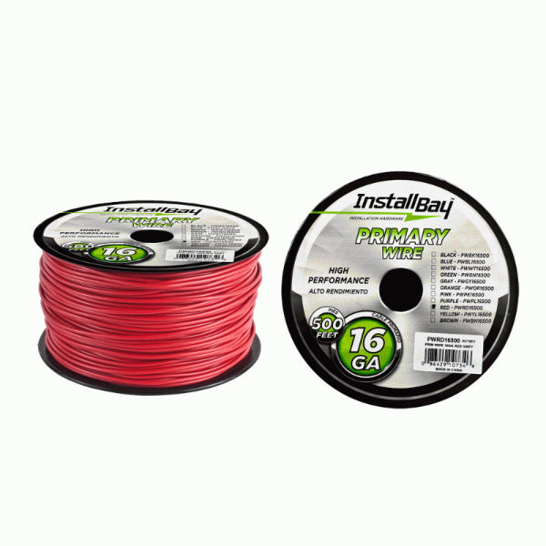 Install-Bay PWRD16500 : 16-AWG Red Power Wire
