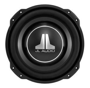 JL Audio 10TW3 : 400W 10" Thin Subwoofer Driver, 4Ω or 8Ω Dual Voice Coil, top side.