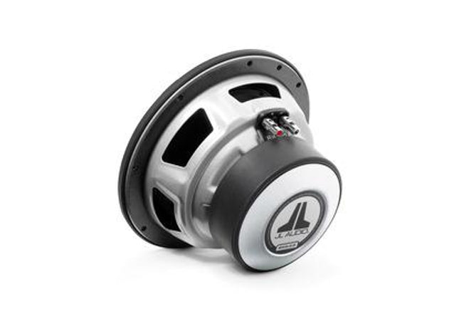 JL Audio 8W3v3-4 : 250W 8" Subwoofer Driver, 4Ω Single Voice Coil, rear view.