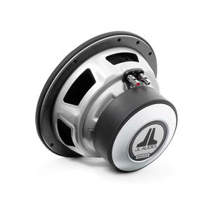 JL Audio 8W3v3-4 : 250W 8" Subwoofer Driver, 4Ω Single Voice Coil, rear view.