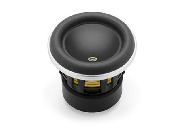 JL Audio 8W7AE-3 : 500W 8" Subwoofer Driver, 3Ω Single Voice Coil, top side.