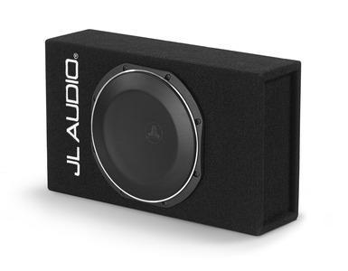 JL Audio ACS110LG-TW1 : 10" Powered Thin Subwoofer Enclosure, side view.