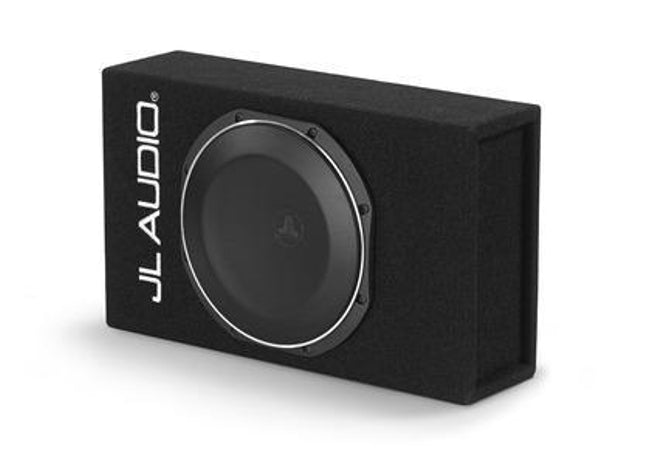 JL Audio ACS110LG-TW1 : 10" Powered Thin Subwoofer Enclosure, side view.