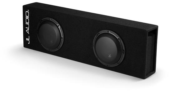 JL Audio CP208LG-W3v3 : Dual 8" Subwoofer Enclosure - 500W RMS 2Ω Ported, side view.