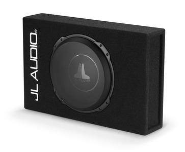 JL Audio CS112LG-TW3 : 12" Thin Subwoofer Enclosure - 400W RMS 2Ω, side view.