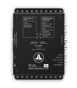 JL Audio FiX-86 : OEM Integration DSP - 8ch In 6ch Out, top side.