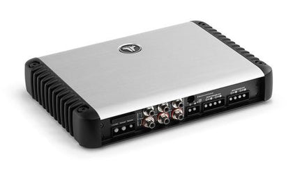 JL Audio HD900/5 : 5ch Amplifier - 100W x 4, 500W x 1 RMS @ 1.5-4Ω, connections side.