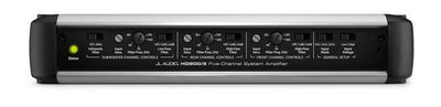 JL Audio HD900/5 : 5ch Amplifier - 100W x 4, 500W x 1 RMS @ 1.5-4Ω, settings section.