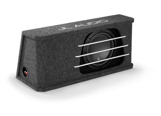 JL Audio HO110RG-W3v3 : 10" Subwoofer Enclosure - 500W RMS 2Ω, input side.