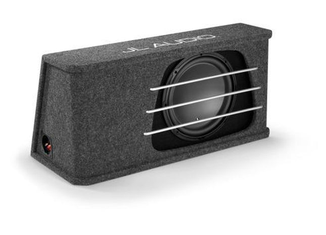 JL Audio HO112RG-W3v3 : 12" Subwoofer Enclosure - 500W RMS 2Ω Ported, input side.