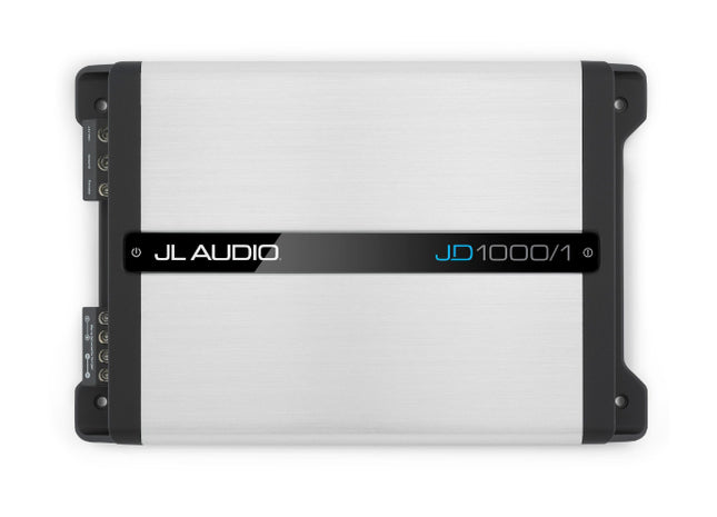 JL Audio JD1000/1 : 1000W or 600W Mono Amplifier @ 2Ω or 4Ω, top side.