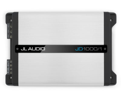 JL Audio JD1000/1 : 1000W or 600W Mono Amplifier @ 2Ω or 4Ω, top side.