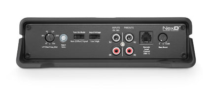 JL Audio JD500/1 : 500W or 250W Mono Amplifier @ 2Ω or 4Ω, input side.