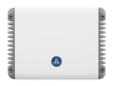 JL Audio MHD600/4 : 4ch Marine Amplifier, top side.