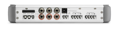 JL Audio MHD900/5-24V : 5ch 24V Marine Amplifier, connections side.