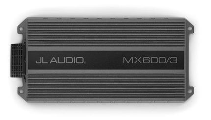 JL Audio MX600/3 : 3ch Marine Amplifier, top side.
