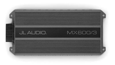 JL Audio MX600/3 : 3ch Marine Amplifier, top side.