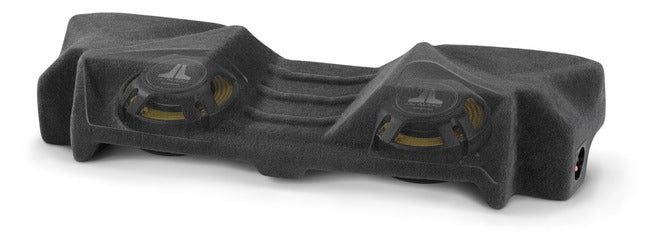 JL Audio SB-GM-C7CP2/10TW3 : Dual 10" 800W 2Ω Thin Subwoofer Enclosure, cutaway view.