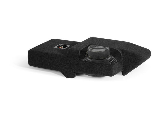 JL Audio SB-GM-TAHOCNSL/10W1v3 : 10" 300W 2Ω Subwoofer Enclosure, cutaway view.