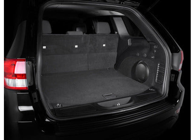 JL Audio SB-J-GCHWK2/10W3v3/BK : 10" 500W 2Ω Subwoofer Enclosure, 2011-2021 Jeep Grand Cherokee, show installed.