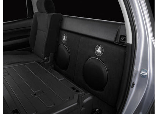 JL Audio SB-T-TUNDCMAX/13TW5v2 : 13" 600W 4Ω Thin Subwoofer Enclosure, shown installed.