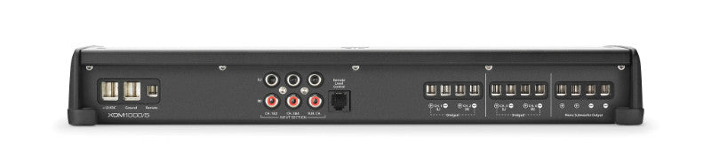 JL Audio XDM1000/5 : 5ch Marine Amplifier, input output section.