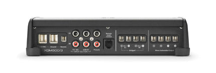 JL Audio XDM500/3 : 3ch Marine Amplifier, input output section.