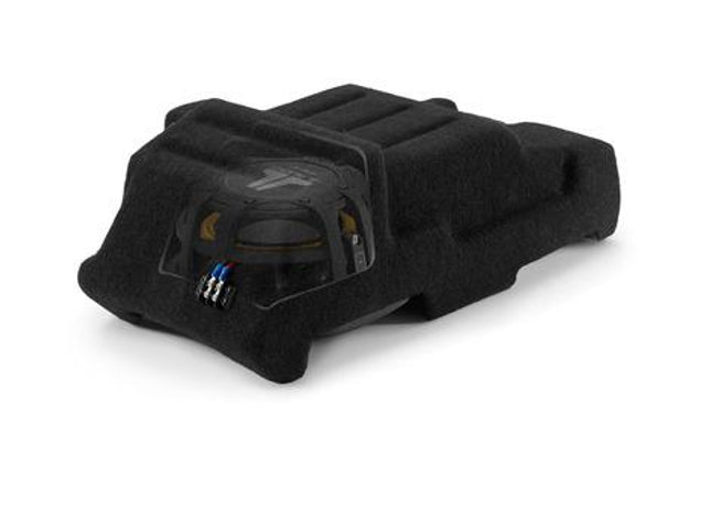 JL Audio SB-GM-4GSUVCNSL/10TW1 : 10" Thin 300W Subwoofer Enclosure, cutaway view.