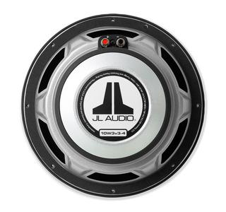 JL Audio 10W3v3 : 10-Inch 500-Watt Subwoofer Driver, 2-Ohm or 4-Ohm SVC, rear view.