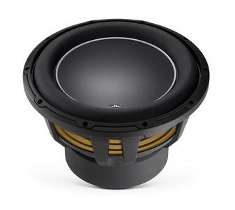 600W 12" Subwoofer Driver, 4Ω Dual Voice Coil : JL Audio 12W6v3, top side view.