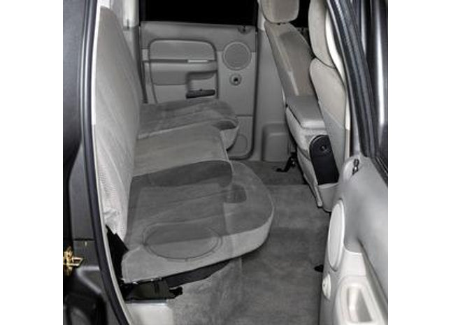 JL SB-D-QDRAM/10W3v3 : Single 10" 500W Sub Box for Ram 1500 Crew Cab 2009-2018, installed.