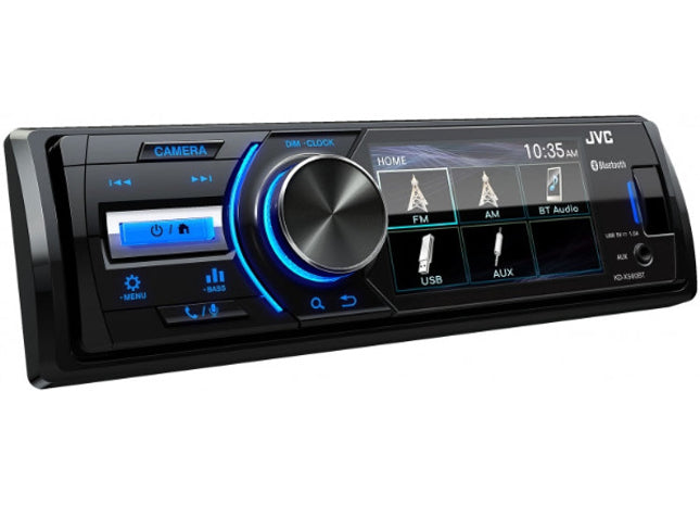 JVC KD-X560BT : DIN Size Mechless BT Marine Head Unit, side view.