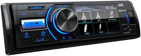 JVC KD-X560BT : DIN Size Mechless BT Marine Head Unit, side view.