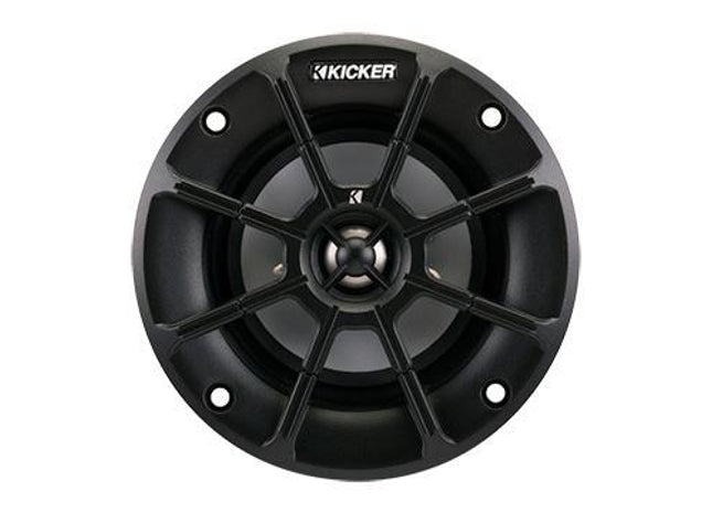 Kicker 40PS4 : 4-Inch 50-Watt RMS Coaxial Motorcycle Speakers, 2-Ohm or 4-Drivers