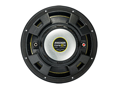 Kicker 44CWC : 12-Inch 300-Watt Subwoofer Driver, 4-Ohm SVC or 4-Ohm DVC, rear view of DVC driver.