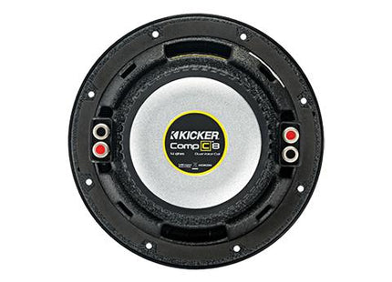 200W 8" Subwoofer Driver, 4Ω Single or Dual Voice Coil : Kicker 44CWC, rear view of DVC driver.