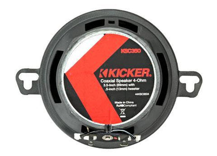 Kicker 44KSC3504 : 50W 3.5" Coaxial Speakers rear view.