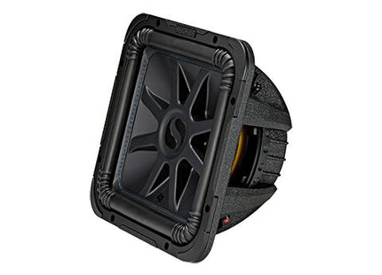 750W 12" Square Subwoofer Driver, 2Ω or 4Ω Dual Voice Coil : Kicker 44L7S12, front side view.