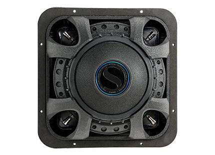 750W 12" Square Subwoofer Driver, 2Ω or 4Ω Dual Voice Coil : Kicker 44L7S12, rear view.