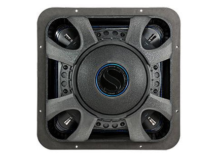 1000W 15" Square Subwoofer Driver, 2Ω or 4Ω Dual Voice Coil : Kicker 44L7S15, rear view.