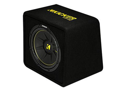 300W 12" Subwoofer Enclosure, 2Ω or 4Ω Configuration : Kicker 44TCWC12 front side view.