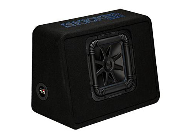 600W 10" Thin Subwoofer Enclosure, 2Ω Configuration : Kicker 44TL7S10 front side view.