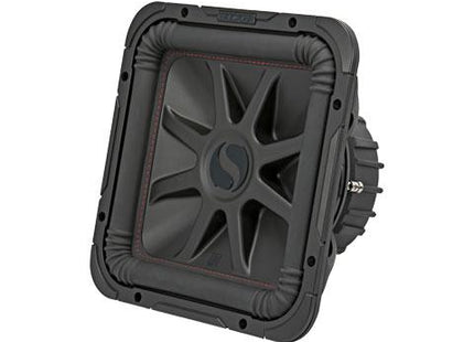 500W 10" Square Subwoofer Driver, 2Ω or 4Ω Dual Voice Coil : Kicker 45L7R10 front side.